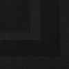DII PVC Doubleframe Indoor/Outdoor Placemat Set/6, Black, 13x17.25"