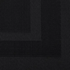 DII PVC Doubleframe Indoor/Outdoor Placemat Set/6, Black, 13x17.25"