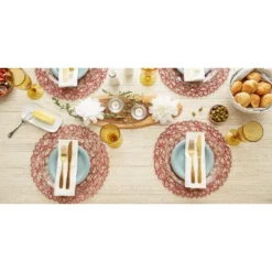 Design Imports Spice Woven Paper Round Placemat Set/6 -Design Imports GUEST 986f0915 c4df 4309 8386 37b9eaa4dff5