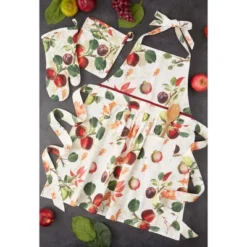 Design Imports Orchard Botanical Printed Apron -Design Imports GUEST 98834209 5ec9 41ad a06d 44b756aeb331