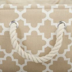 Design Imports Polyester Bin Lattice Vintage Linen Rectangle Large 17.5X12X15 -Design Imports GUEST 98d3d27f 016e 4764 bab4 f938a98b2636