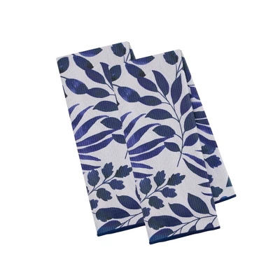 Design Imports Washed Waffle Dishtowel Set/2, Dusty Blue 5 Design Imports Washed Waffle Dishtowel Set/2, Dusty Blue - Image 5