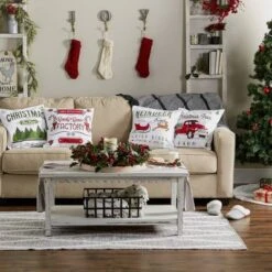 4pk 18"x18" Christmas Printed Square Throw Pillow Covers - Design Imports -Design Imports GUEST 98f5595e 0cc6 486a 8910 d01d440af52c