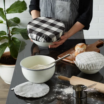 DII Assorted Black Farmhouse Woven Dish Cover Set/3 6 DII Assorted Black Farmhouse Woven Dish Cover Set/3 - Image 6