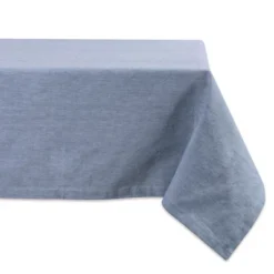 Design Imports Solid Chambray Tablecloth, Blue, 60X120" -Design Imports GUEST 997440d2 3787 4a0f a3d0 5f7201ea896c 1