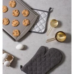 Design Imports Terry Solid Oven Mitt Set 2 Piece Mineral Gray 7X13" -Design Imports GUEST 9a10e0bf 4cb1 4508 bb05 9c0901763718 1