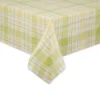 Design Imports Lemon Bliss Plaid Tablecloth 60X104