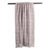 50"x60" Adobe Striped Faux Shearling Throw Blanket Neutral - Design Imports