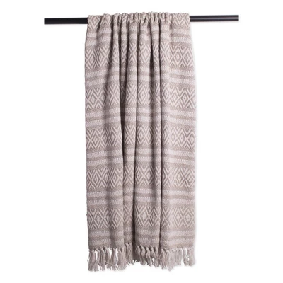 50"x60" Adobe Striped Faux Shearling Throw Blanket Neutral - Design Imports 1 50"x60" Adobe Striped Faux Shearling Throw Blanket Neutral - Design Imports