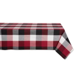 Design Imports Cardinal Red Tri Color Check Tablecloth 60X84 -Design Imports GUEST 9b828eb9 b933 4a0b bd8f 8f96a679e03c