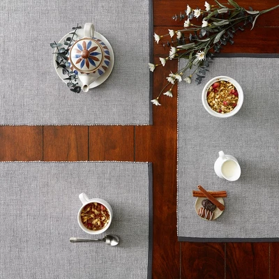 DII Ribbed Recycled Cotton/Poly Placemat Set 6 Piece, Mineral, 13x19" 1 DII Ribbed Recycled Cotton/Poly Placemat Set 6 Piece, Mineral, 13x19"