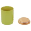 Design Imports Avocado Matte Retro Vine Texture Ceramic Canister Set/3