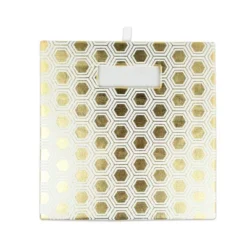 Polyester Cube Honeycomb Gold Square 11x11x11 -Design Imports GUEST 9c4bfccc e2d0 457a 8b91 f258a87b18ec