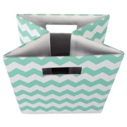Polyester Cube Chevron Aqua Square 13x13x13 -Design Imports GUEST 9c7a76bd 3fc3 4c44 aafb 5aef63771bef