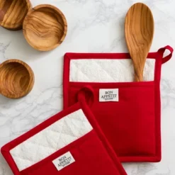 Design Imports Chino Potholder Set/2, Red Cider -Design Imports GUEST 9cef8d41 4ea3 4a2b 8390 bd90217104a0