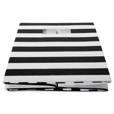 Polyester Cube Stripe Black Square 13x13x13 9 Polyester Cube Stripe Black Square 13x13x13 - Image 9