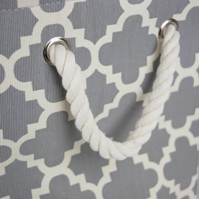 17.5" X 12" X 15" Large Polyester Rectangle Lattice Storage Bin Gray - Design Imports 1 17.5" X 12" X 15" Large Polyester Rectangle Lattice Storage Bin Gray - Design Imports