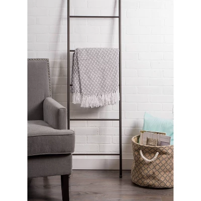 50"x60" Mini Diamond Throw Blanket Gray - Design Imports 5 50"x60" Mini Diamond Throw Blanket Gray - Design Imports - Image 5