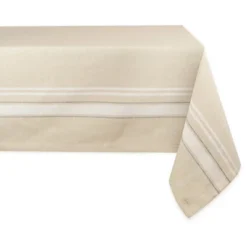 Design Imports French Stripe Tablecloth, Taupe/White, 60X120" -Design Imports GUEST 9e9030a0 2611 4017 b929 f624c34d0ff5