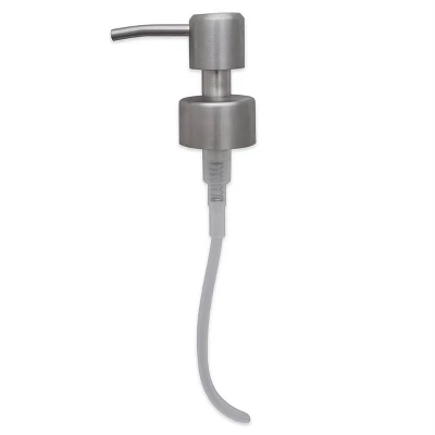 Design Imports 2 Pc 16Oz Clear Glass Bottle Set With Stainless Pump Tops 2 Design Imports 2 Pc 16Oz Clear Glass Bottle Set With Stainless Pump Tops - Image 2