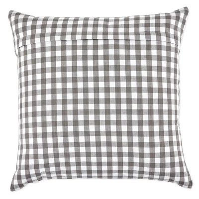 4pk 18"x18" Gingham Buffalo Check Assorted Square Throw Pillow Covers Gray/White - Design Imports 5 4pk 18"x18" Gingham Buffalo Check Assorted Square Throw Pillow Covers Gray/White - Design Imports - Image 5