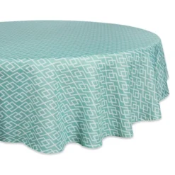 Design Imports Aqua Diamond Outdoor Tablecloth 60 Round -Design Imports GUEST 9fd57fd8 f77b 4fee 8e92 f99559fa0c40