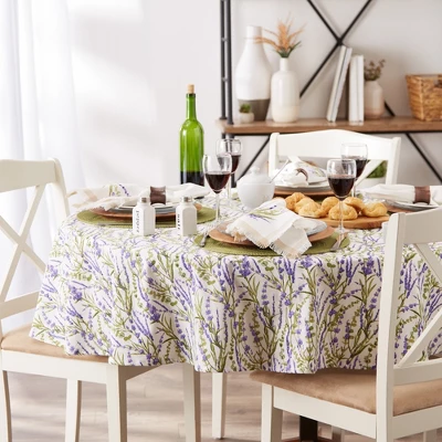 Design Imports Lavender Fields Printed Tablecloth 70 Round 1 Design Imports Lavender Fields Printed Tablecloth 70 Round