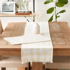 Design Imports Natural Heavyweight Check Fringed Placemat Set/6 -Design Imports GUEST a13fa75c 3035 4f3f a300 81a7e0cfdbe0