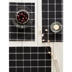 DII Check Placemat Set 6 Piece, Black Check, 13x19" 13 DII Check Placemat Set 6 Piece, Black Check, 13x19" -Design Imports GUEST a1a66662 0df5 4c2b 8b32 717aac6127d1