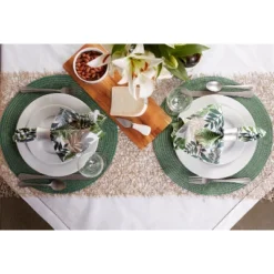 DII Metallic Woven Round Placemat, Green, 15" Diameter 10 DII Metallic Woven Round Placemat, Green, 15" Diameter -Design Imports GUEST a1eebc49 faa3 4a2c 8636 0f71e02f1360
