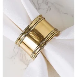 Design Imports Antique Band Napkin Ring Set/4, Gold -Design Imports GUEST a24363e1 d960 4fd4 91a5 c65080fffe34