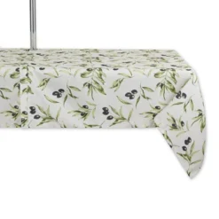 Design Imports Olives Print Outdoor Tablecloth With Zipper 60X120 -Design Imports GUEST a29bde25 4a00 49d3 b8ca 2256252abada