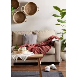 50"x60" Slub Striped Throw Blanket - Design Imports -Design Imports GUEST a2beeb2b fbbd 43a2 9ffe f2f5578eb435