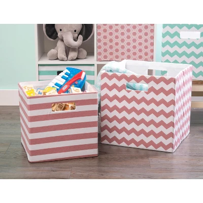 Polyester Cube Chevron Rose Square 13x13x13 9 Polyester Cube Chevron Rose Square 13x13x13 - Image 9