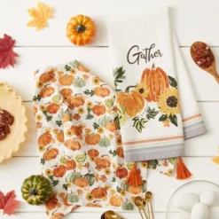 Design Imports Assorted Gather Fall Squash Printed Dishtowel (Set Of 2) -Design Imports GUEST a367a763 5584 47a6 818d f3298a8df589