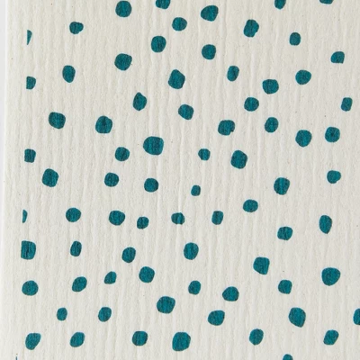 Design Imports Swedish Dishcloth Set/3, Reusable & Absorbent, Teal & White 2 Design Imports Swedish Dishcloth Set/3, Reusable & Absorbent, Teal & White - Image 2