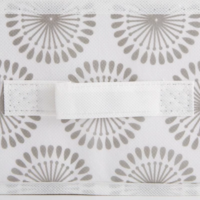 Design Imports Nonwoven Polyester Bin Starburst Gray Square Medium 11X11X5.5 Set/2 3 Design Imports Nonwoven Polyester Bin Starburst Gray Square Medium 11X11X5.5 Set/2 - Image 3