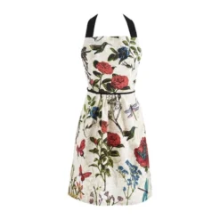 3pc Cotton Botanical Apron Kitchen Set - Design Imports: Floral Pattern, Machine Washable, White, Kitchen Textile Set -Design Imports GUEST a43d5b82 b494 4360 89c2 b7e77a9d3524