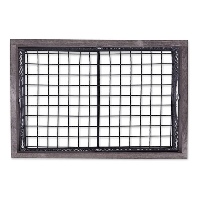 Design Imports Set Of 6 Antique Silver Finish Farm House Baskets 2 Design Imports Set Of 6 Antique Silver Finish Farm House Baskets - Image 2