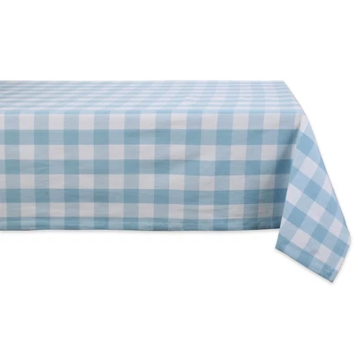 Design Imports Buffalo Check Cotton Tablecloth, Light Blue & White, 60X84" 9 Design Imports Buffalo Check Cotton Tablecloth, Light Blue & White, 60X84" - Image 9