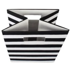 Polyester Cube Stripe Black Square 13x13x13 13 Polyester Cube Stripe Black Square 13x13x13 -Design Imports GUEST a4996881 d8b8 4164 b961 9ee78684e3a8