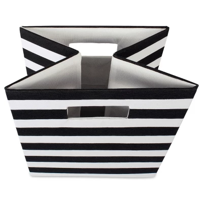 Polyester Cube Stripe Black Square 13x13x13 5 Polyester Cube Stripe Black Square 13x13x13 - Image 5