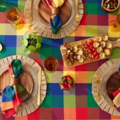 Design Imports Indian Summer Check Tablecloth 52X52 12 Design Imports Indian Summer Check Tablecloth 52X52 -Design Imports GUEST a5ae7de2 c7e8 4e74 838f 4b71c826e08c