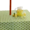 Design Imports Green Lattice Outdoor Tablecloth With Zipper 60X84