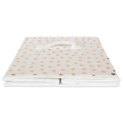 Design Imports Nonwoven Polyester Cube 13X13X13 Small Dots White/Copper Set/2 -Design Imports GUEST a740e8b0 c24e 4857 8f18 d6dc145b6d08