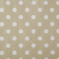 Design Imports Natural Polka Dot Vinyl Tablecloth 70 Round