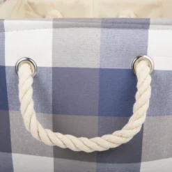 Design Imports Polyester Bin Tri Color French Blue Round Large 15X16X16 -Design Imports GUEST a824642a 2858 4699 9b3b a4ab170351b1