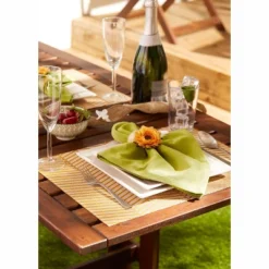 DII PVC Textured Twill Placemat Set 6 Piece, Honey Gold, 13x17.25" -Design Imports GUEST a8b254b9 ad8f 419c 9f1f d66498f53bb7