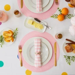 Design Imports Confetti Printed Tablecloth, White/Multi, 60X84" -Design Imports GUEST a9e67b19 750a 4062 aa57 84e1c57b49fc