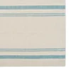 DII French Stripe Placemat Set 6 Piece, Taupe/Teal, 13x19"